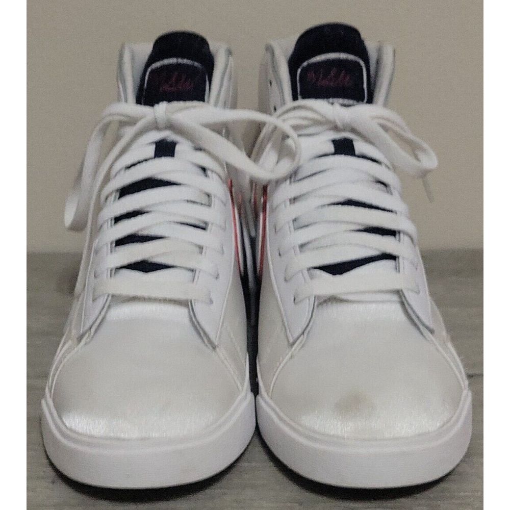 Nike Shoes Womens 8 Blazer Mid Satin Jacket Sneakers Lifestyle Retro White Red - Picture 3 of 11